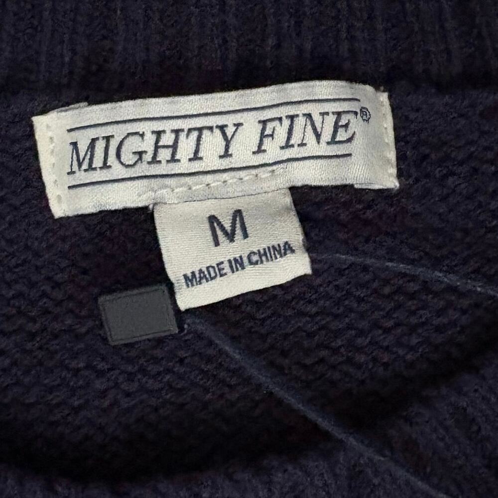 Mighty Fine Navy Blue USA Bear Sweater Women’s M Patriotic 250th July 4th NWT - Picture 5 of 7